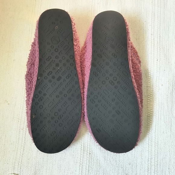 Bombas Womens Sherpa Slip On Slippers Gripper Mauve Rubber Sole Mauve Size 10 - Picture 3 of 5